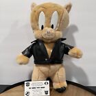 Porky Pig Looney Tunes Leather Jacket Vintage Ace 13” Plush 1997 Wb Warner Bros