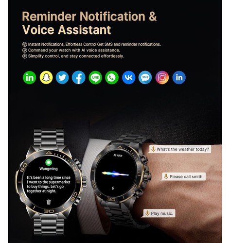 Heavy Duty Smart Watch for Men Call Fitness Heart Oxygen Blood Sleep Monitor - 第 3/9 張圖片