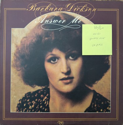 Barbara Dickson Answer Me Vinyl Record VG/G+ 2394167 1976