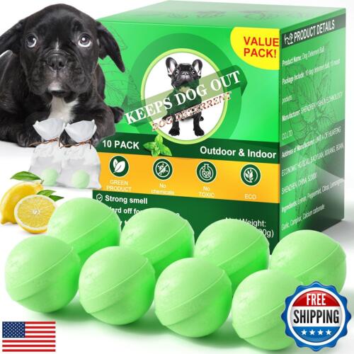 Dog Deterrent Outdoor, Preventing Dogs from Peeing Digging 10 Pack Natural Pe