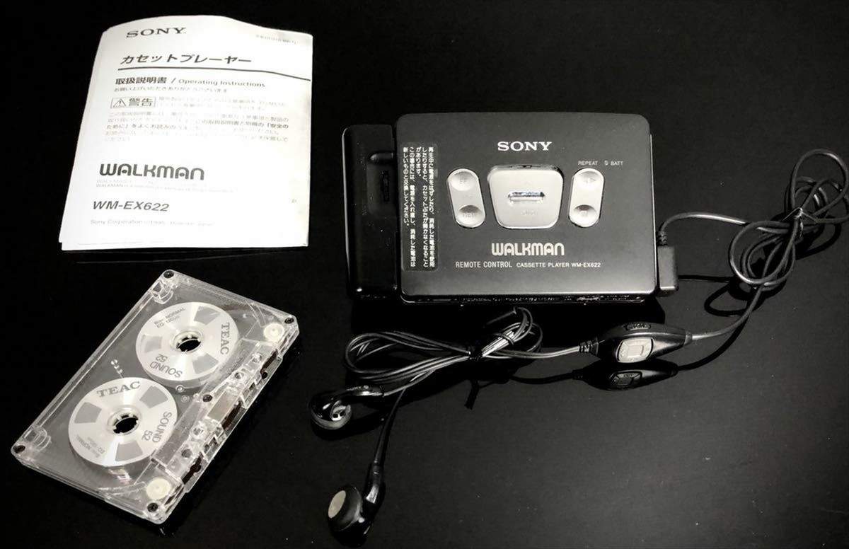 Used WM-EX622 SONY Cassette Player Walkman Black Operation Used WM-EX622 SONY Cassette Player Walkman Black Operation