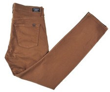 NEW NOEND Made in USA Chocolate Brown Denim Mens Slim Fit Jeans 30 x 29