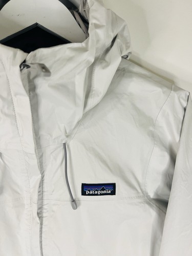 Patagonia Coat Size S Torrent Shell Off White Rain Jacket Outdoor Hiking Hood - Foto 3 di 11
