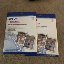 Two EPSON GLOSSY PHOTO PAPER 20 Sheet Pack 8.5" x 11"