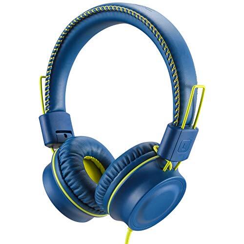 M2 Kids Headphones Wired Headphone for Kids,Foldable Adjustable Stereo Blue