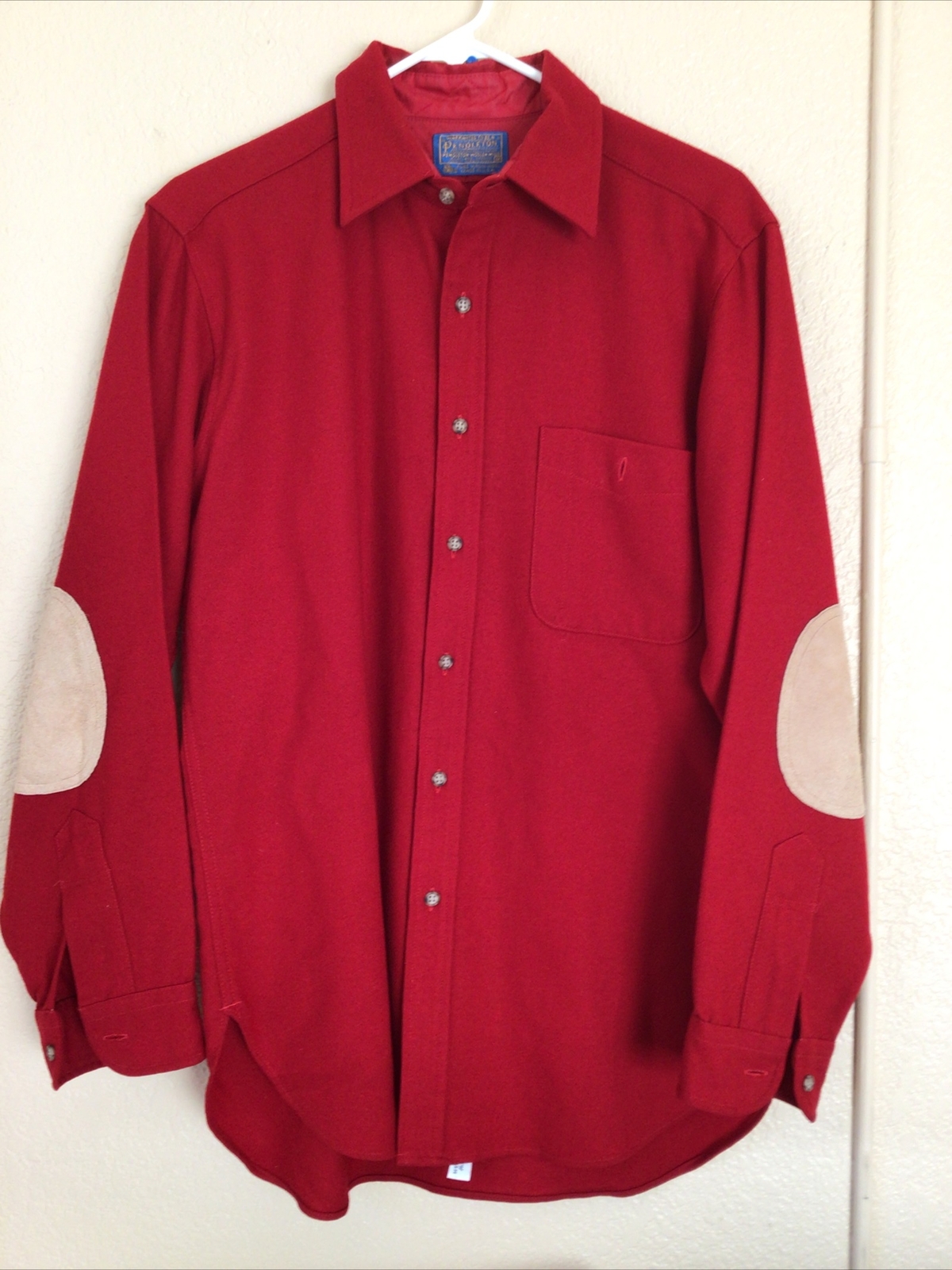 Pendleton Vintage Men Wool Button Front Shirt Red… - image 2
