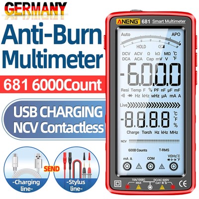 Smart Digital Multimeter Rechargeable AC/DC Voltage Current Widerstandsmessgerät
