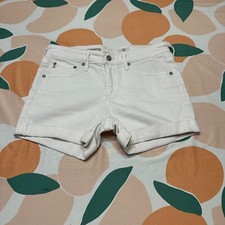 Adriano Goldschmeid The Hailey Ex Boyfriend Roll Up Shorts Women's 26 White Cuff