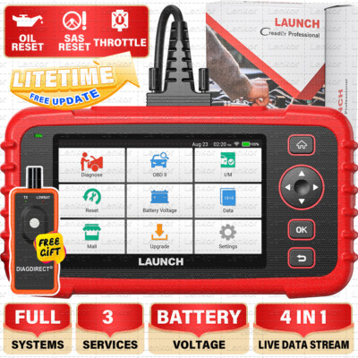 LAUNCH CRP123X Plus Pro Car ALL System Diagnostic Scanner Oil SAS Throttle Reset