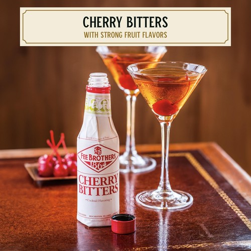 Fee Brothers Cherry Bitters 5 Fl Oz Enhance Cocktails Flavor Depth Complexity - Picture 2 of 7