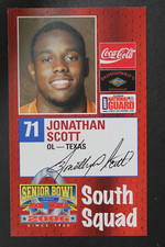 Jonathan Scott TEXAS LONGHORNS Signed 2006 Senior Bowl 3x5 Photo Stamp Autograph