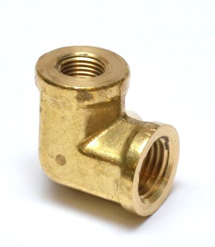 1/4 to 1/8 Npt Female Pipe Elbow Reducer 90 Degree Brass Fitting Water Oil Gas - Picture 5 of 7