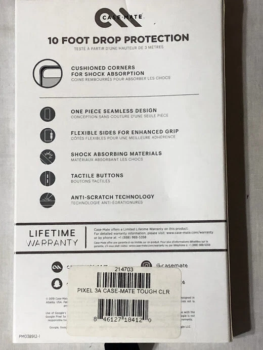 Case-Mate Tough Clear Series Hybrid Case for Google Pixel 3a - Clear - Image 2 of 4