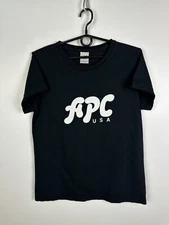 A.P.C. USA T Shirt Big Logo Black Men's Size M