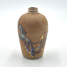 MCM Caroline Steva Studio Art Pottery Bud Vase 5.25" Hand Crafted