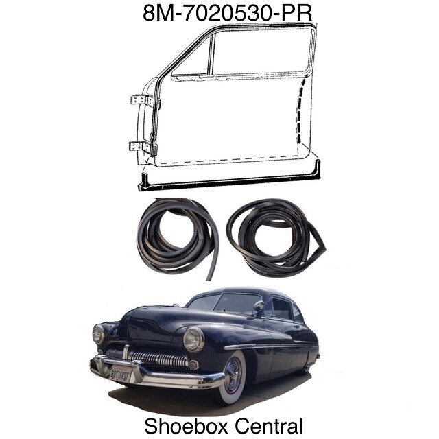 1949 1950 1951 Mercury Coupe Rubber Door Seals 1949 1950 1951 Mercury Coupe Rubber Door Seals