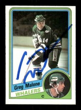 1984-85 O-Pee-Chee 74 Greg Malone signed auto autograph 08 BXCP34