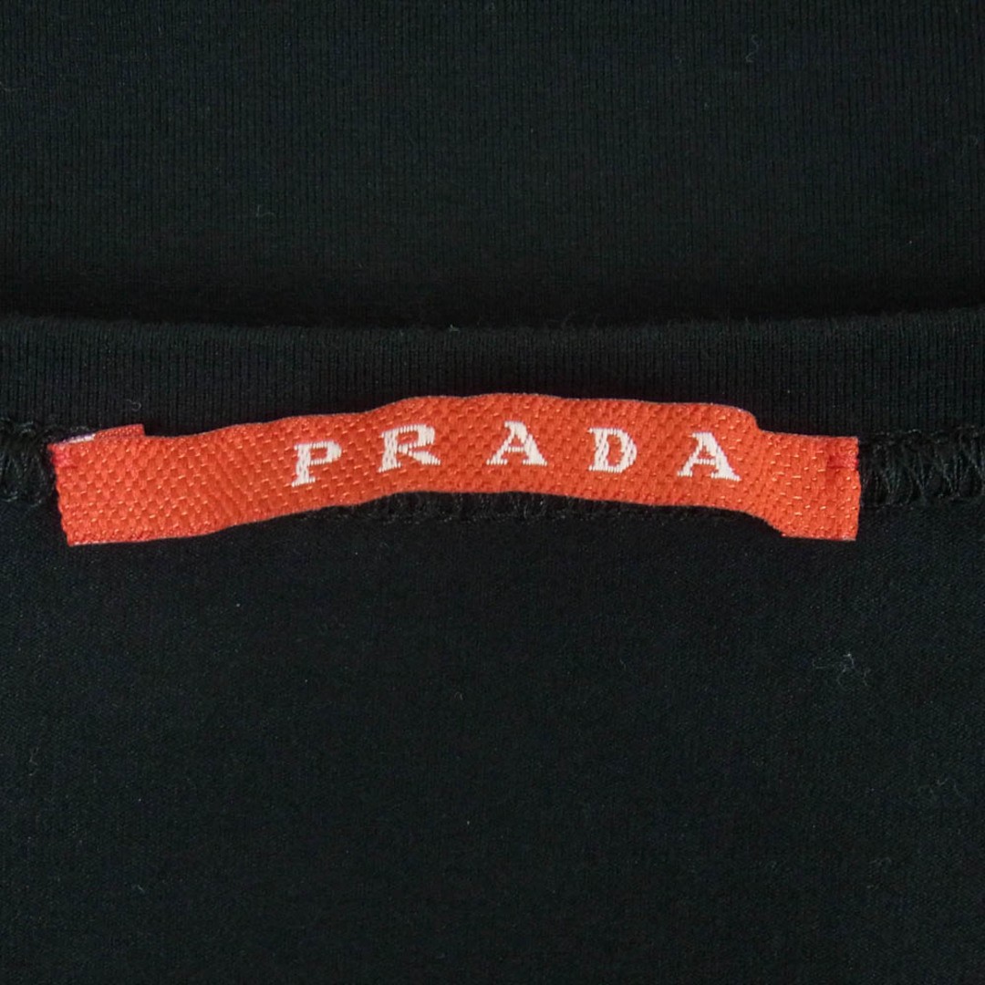 PRADA SPORTS Back Zip Pocket Rubber Logo Short Sleeve T-shirt Black Used LIFE-0 thumbnail 4