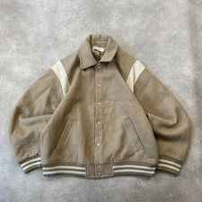 Partimento Varsity Jacket Men's Medium Vintage Wool Blend Letterman, Brown
