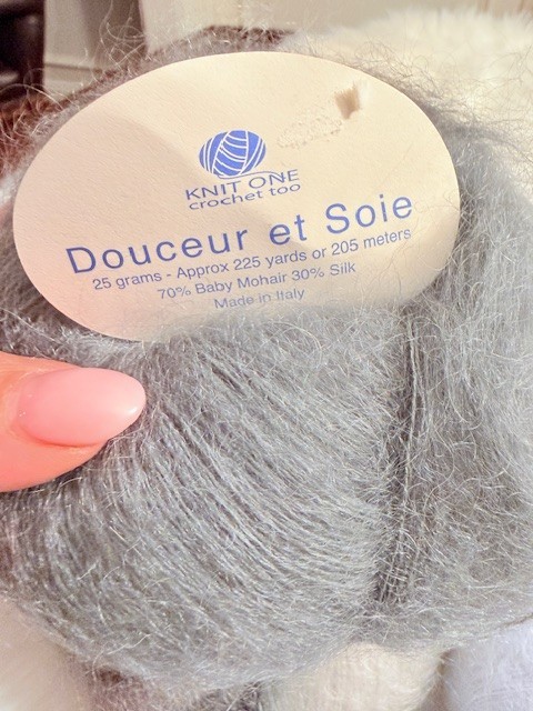 Lot of 6 Kid Mohair Silk Skeins Italy Soft Luxury Knitting Yarn Lilac Grey New