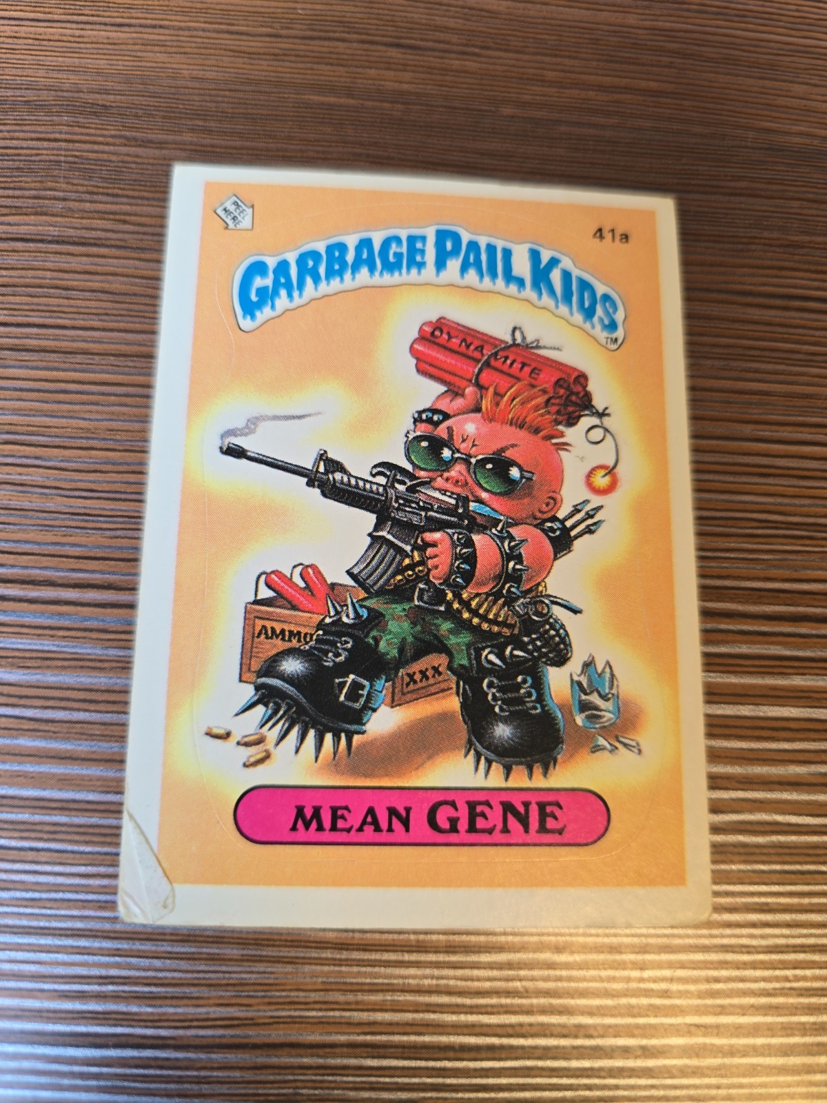 Mean Gene 41a Matte OS1 GPK Series 1 Garbage Pail Kids 1985 USA First