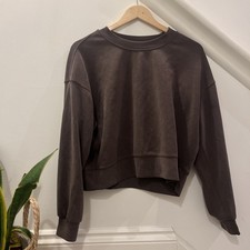 Lululemon Perfectly Oversized Cropped Softstreme Jumper In Espresso