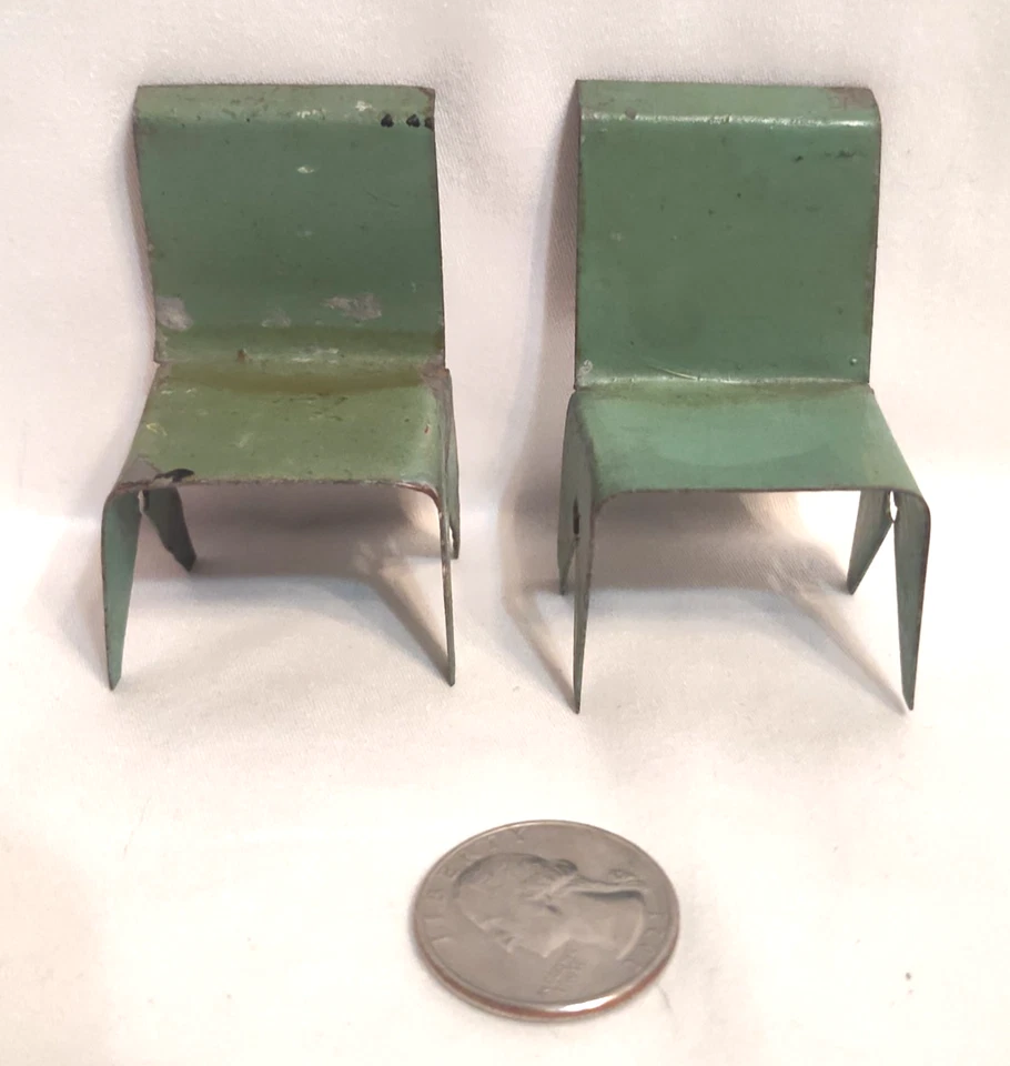 Lote Surtido De Colección de 6 Muebles De Metal Para Casa De Muñecas Accesorios Sillas 2 Mecedoras Foto 2 de 4