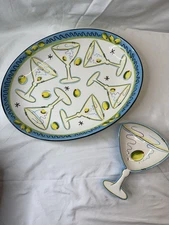 Clay art martini lounge chip and dip set