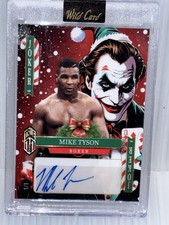 1/1 Mike Tyson Auto Rare Christmas Joker Boxing Legend Blue Ink Rare True 1 Of 1