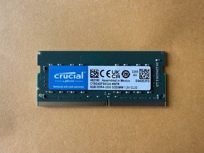 8GB Crucial DDR4 3200M SODIMM Laptop RAM