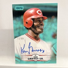 2025 Topps Stadium Club - Autographs Ken Griffey #SCBA-KG Turquoise /99 (AU)