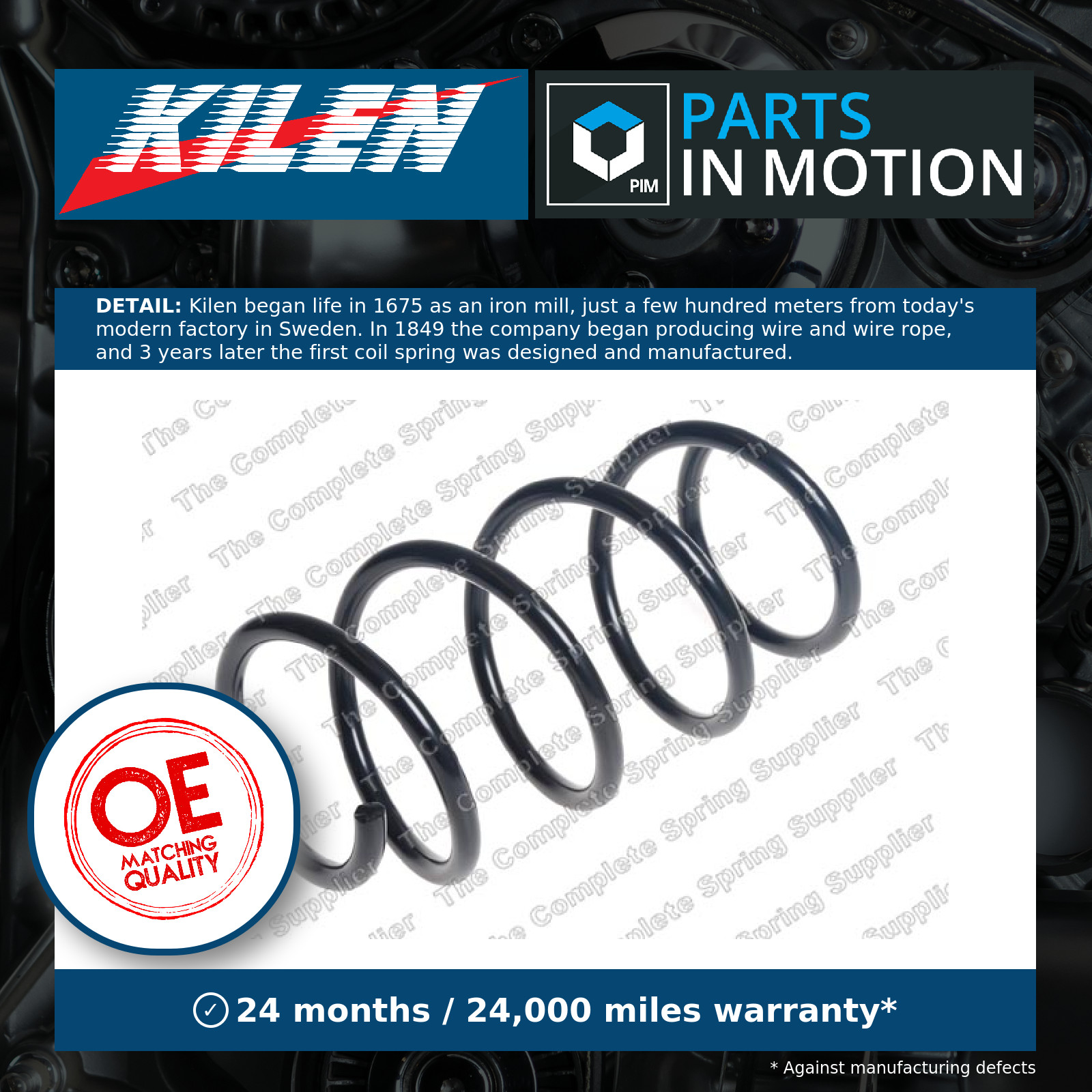 Coil Spring Front 23543 Kilen Suspension 5Q0411105CQ Genuine Quality Guaranteed