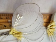 Vintage Millinery Leaves with Pearl Accents - Off White - Hats  Costumes