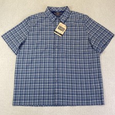 5.11 Tactical Shirt Mens XL Blue Plaid Covert Performance Short Sleeve 71200