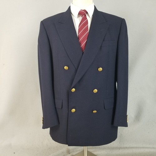 Daks, Blazer vintage DAKS Simpson Piccadilly Navy uomo 42R lana made in Great Britain