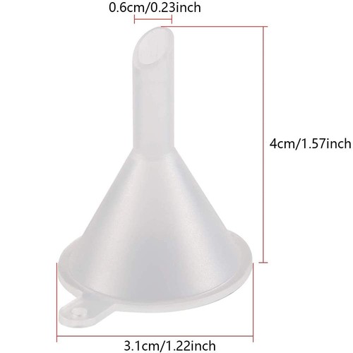 AMACOAM 50 Pezzi Imbuto Piccolo Plastica Trasparenti Mini Imbuti Mini Imbuto d - Foto 3 di 8