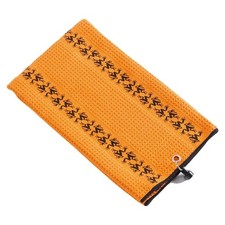 Frogger Golf Microfiber Waffle TRAX Towel with Bag 20" x 24", Orange/Black