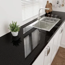 Glossy Black Contact Paper Peel and Stick Shiny Glitters Countertop Contact Pape