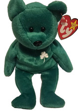 Ty Beanie Babies Erin The Bear Stuffed Plush Toy1997 St. Patrick's Day Shamrock