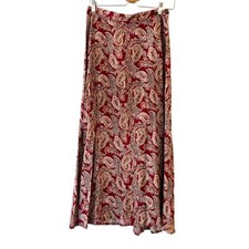 Vintage Breeches Paisley Print Maxi Skirt 8 Multicolor A-Line Bohemian Floral