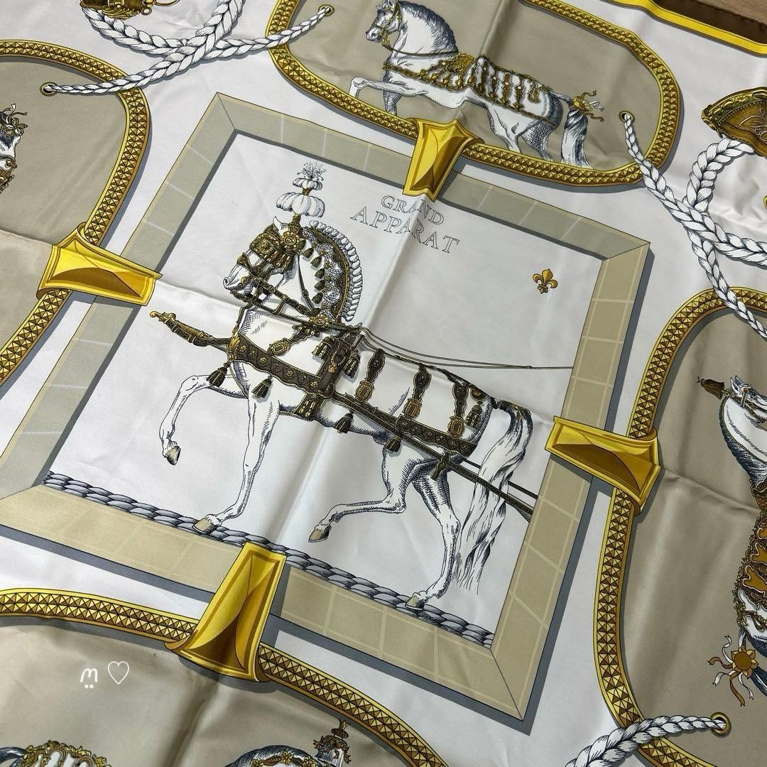 HERMES Scarf Carre 90 Silk Square "Grand Apparat" Multicolor 147060K Authentic thumbnail 8