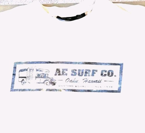 American Eagle Surf Co T-shirt Men's L 100% Cotton Summer Preppy - Afbeelding 1 van 5