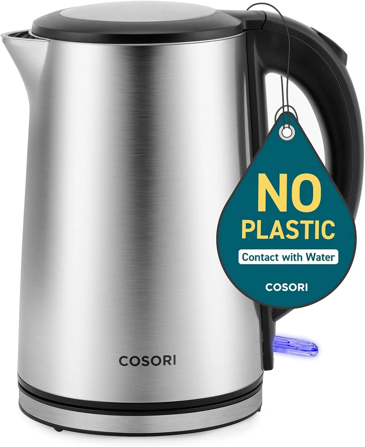 Electric Kettle, Cool-Touch Double Wall Stainless Steel Insulated, Automatic Shu