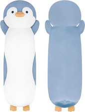 Dalmao 36" Penguin Stuffed Animal, Soft Jumbo Long Cuddle Pillow, Cute Blue Peng
