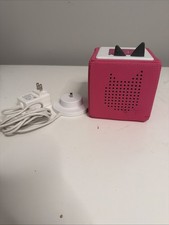 Tonies Toniebox Pink Audio Player Model 10003 w/ Charging Station AC Adapter
