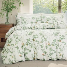 Floral Duvet Cover King Size 100 Cotton Reversible Green Floral Duvet Cover ...