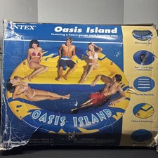 2004 Intex 5 Person Oasis Island Pool Lake Water Float w/ ladder New Open Box