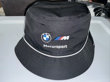 NWT PUMA BMW MMS Motorsport Bucket Hat - Black/ White - Adults Unisex Size S/M