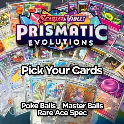 Pokemon TCG - Prismatic Evolutions Karten - Poke Ball, Meisterball, Ace Spec - NM