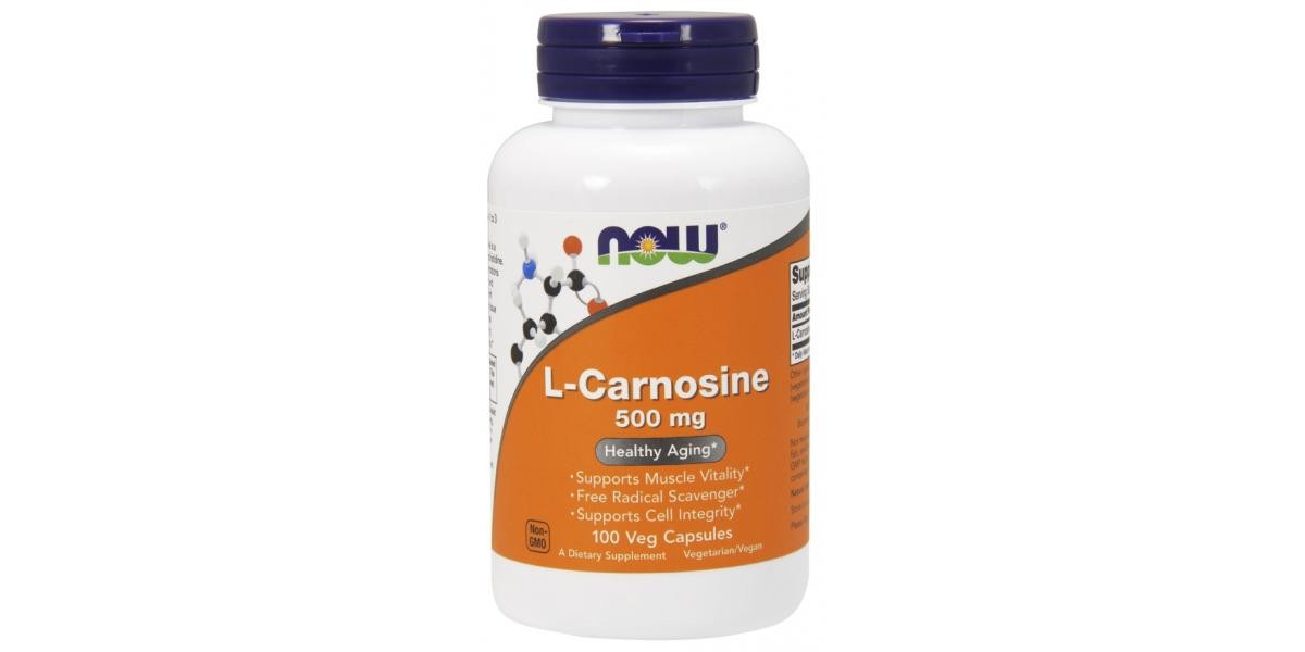 NOW Foods L-Carnosine 500 mg 50 Veg Capsules, Immunity, Inflammation, Muscle - Image 2